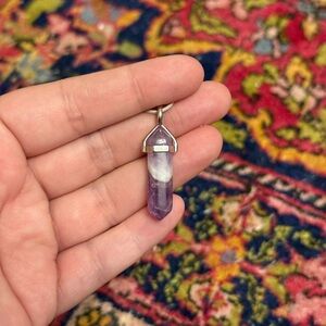 Amethyst Point Pendant Necklace - Purple Crystal